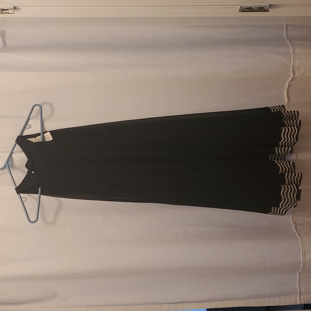 70s Black and White Dress